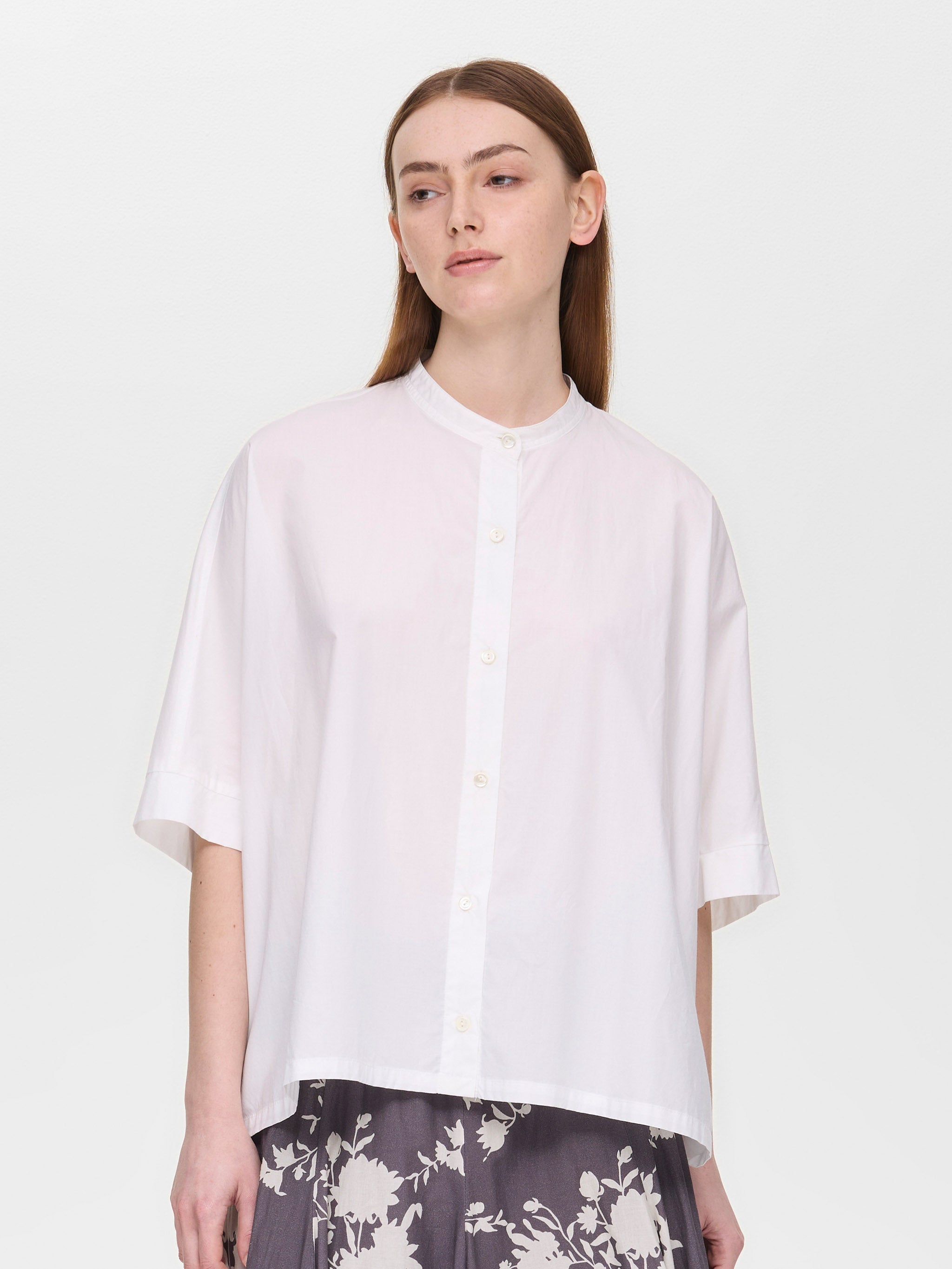 half slv stand collar wide shirt | 2-230132 – mizuiro ind