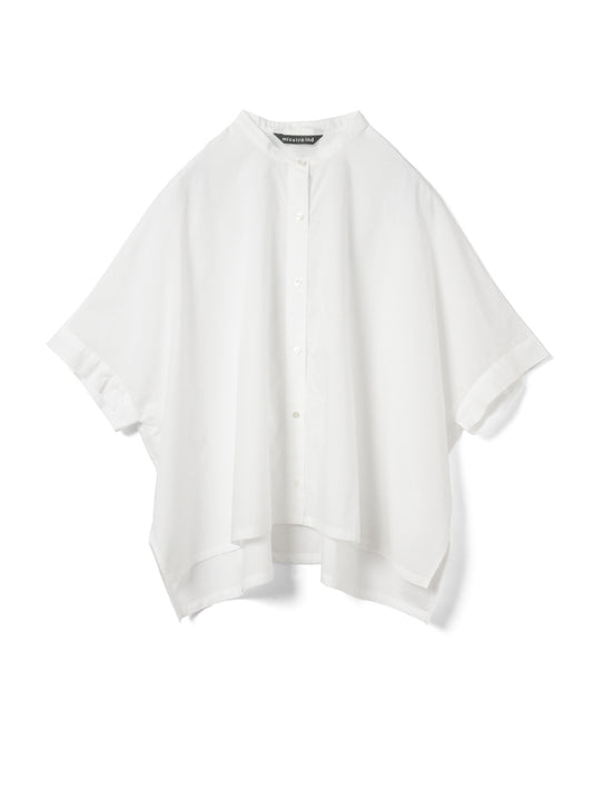 half slv stand collar wide shirt | 2-230132