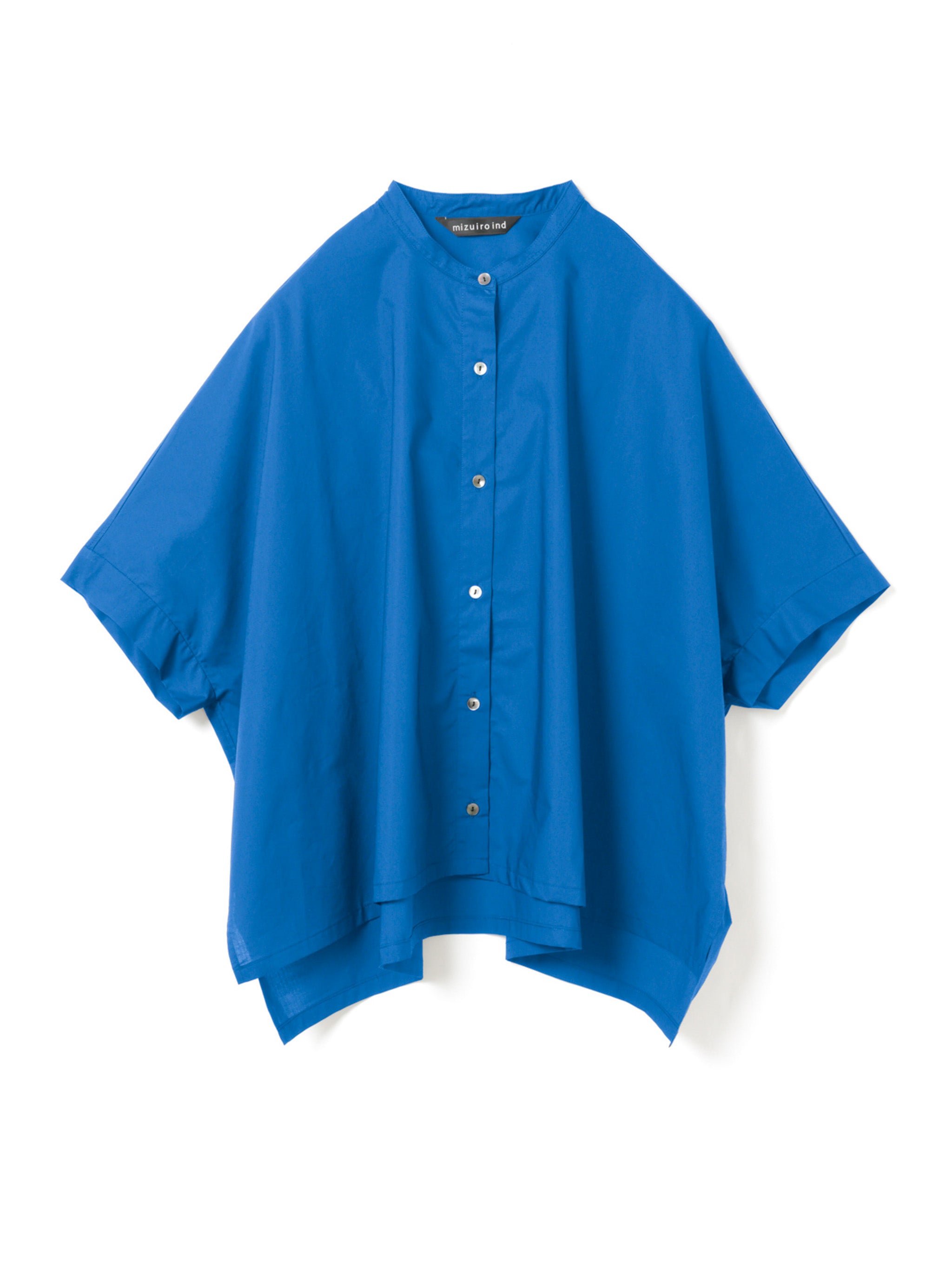 half slv stand collar wide shirt | 2-230132 – mizuiro ind