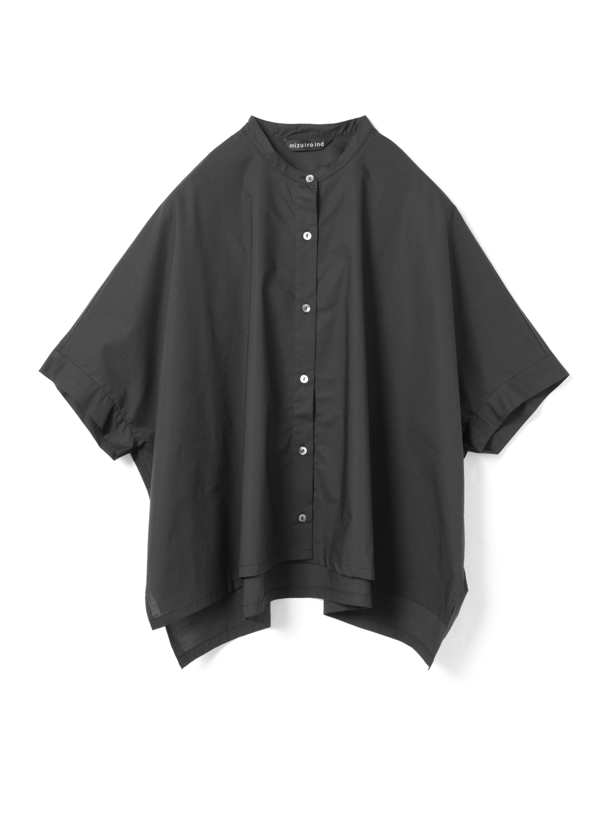 half slv stand collar wide shirt | 2-230132 – mizuiro ind