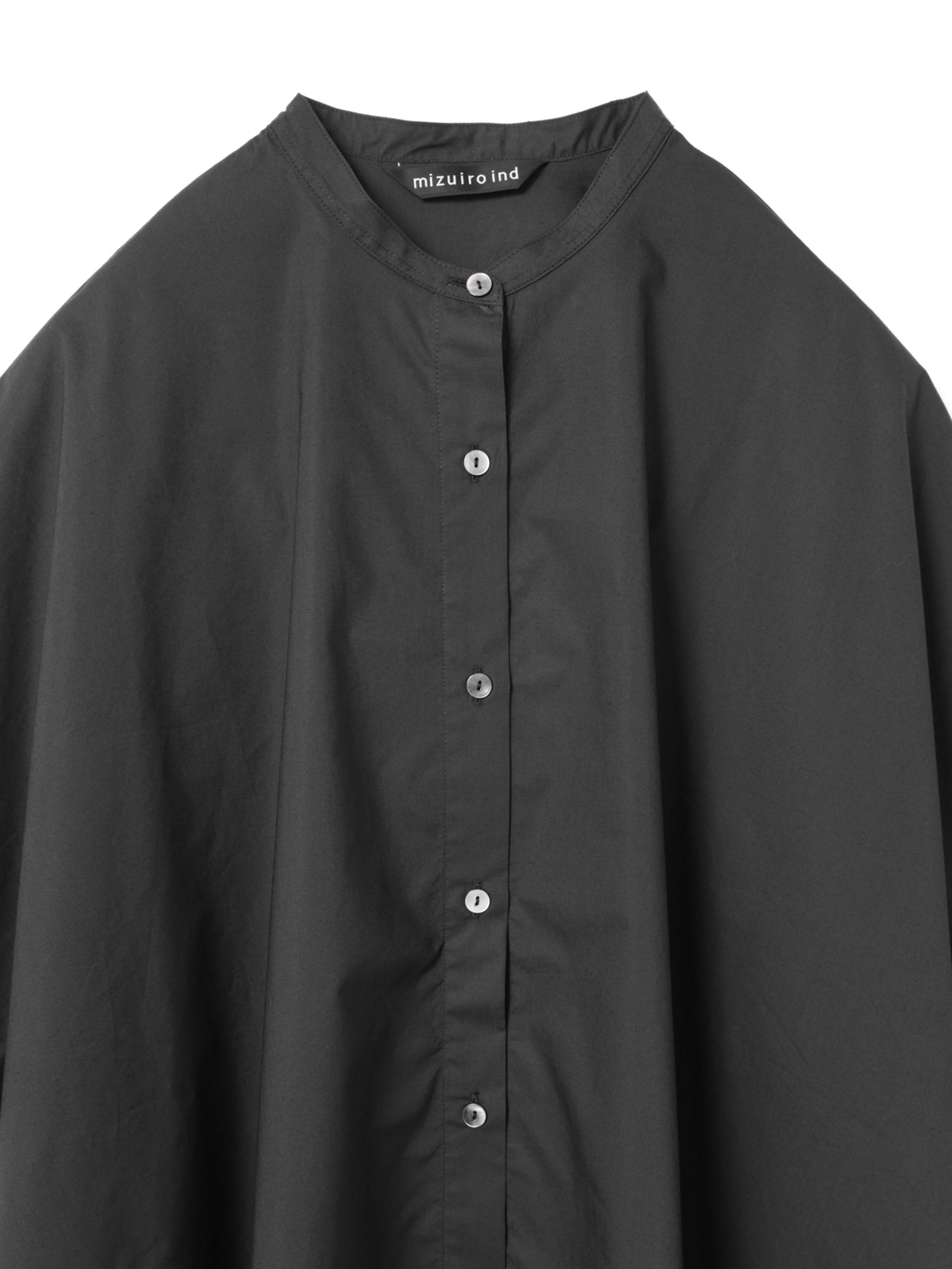 half slv stand collar wide shirt | 2-230132 – mizuiro ind