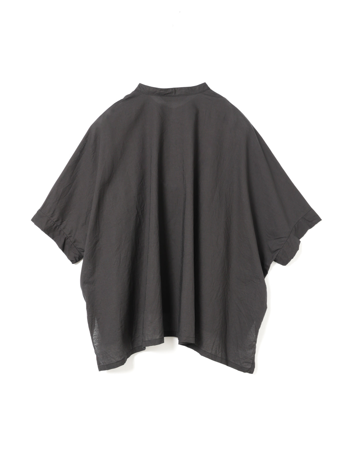 cotton linen stand collar wide shirt | 2-230149 – mizuiro ind
