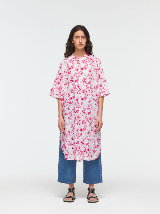 flower print stand collar shirt OP | 2-250087