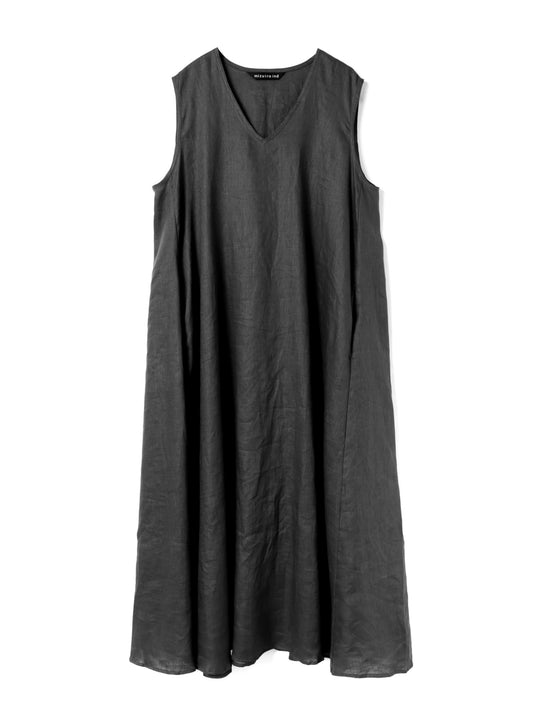 linen V neck flare OP | 2-250097