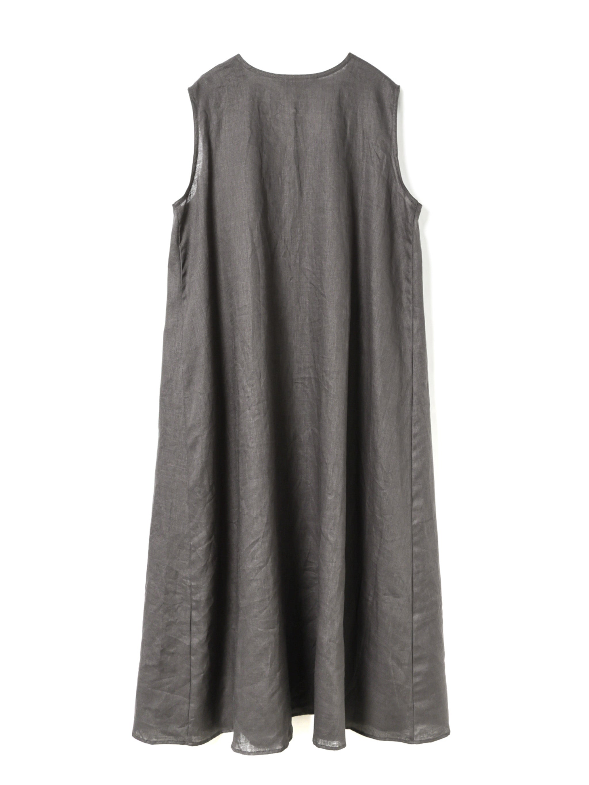 linen V neck flare OP | 2-250097 – mizuiro ind