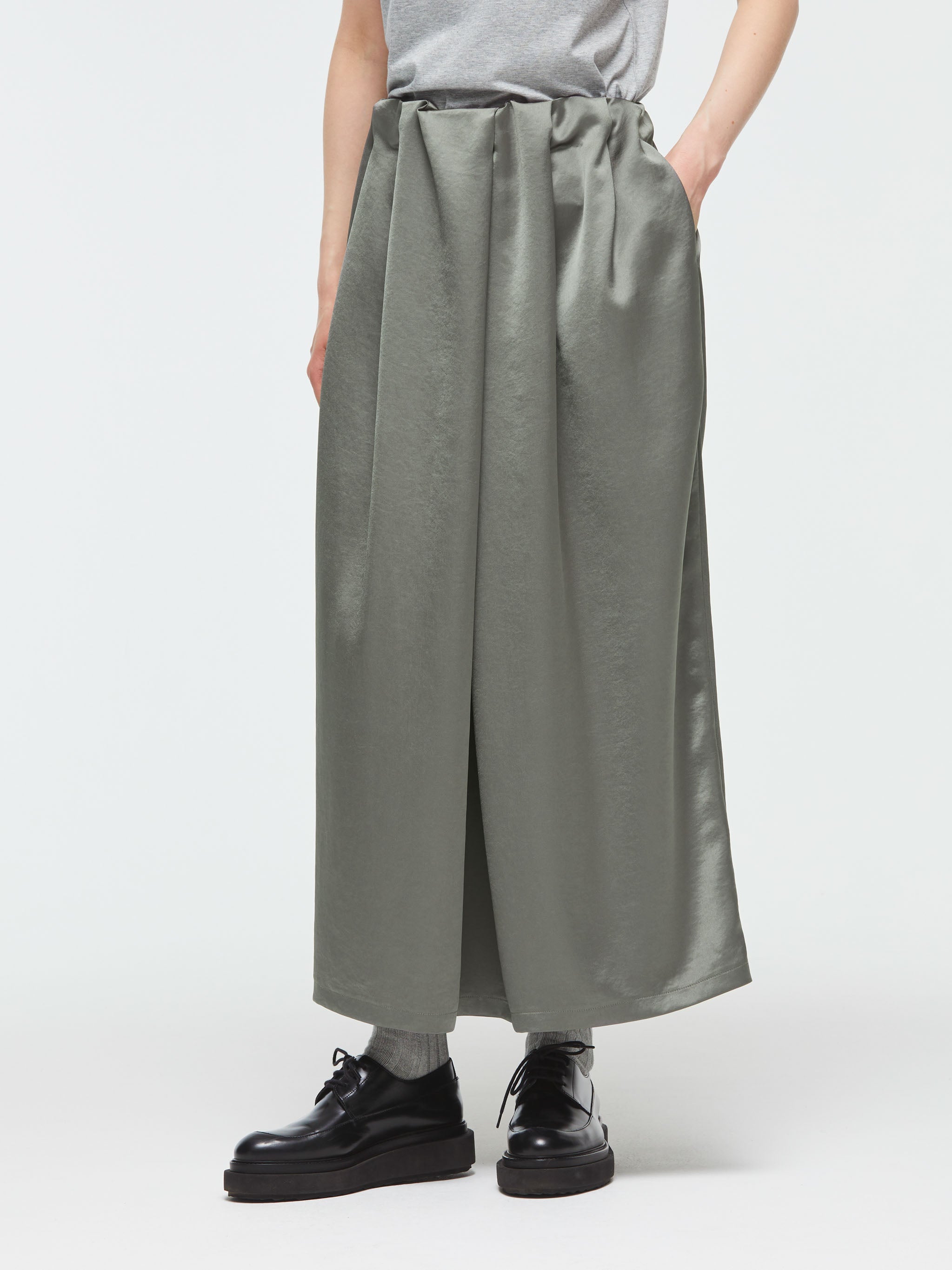 【試着のみ】l'or I-line Jumper skirt グレー SLY | FRONT BUTTON KNIT HOODIE (タンクトップ ) |SHEL'TTER