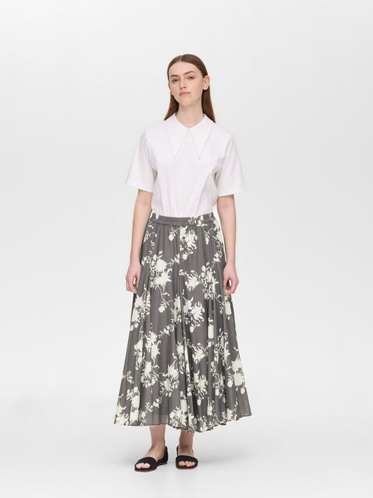 flower print volume flare SK | 2-260105