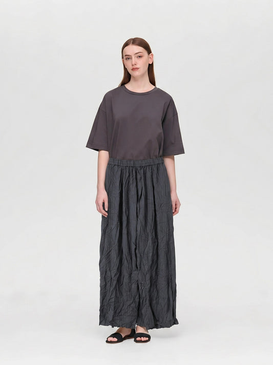 wrinkle pleats stripe wide easy PT | 2-260109