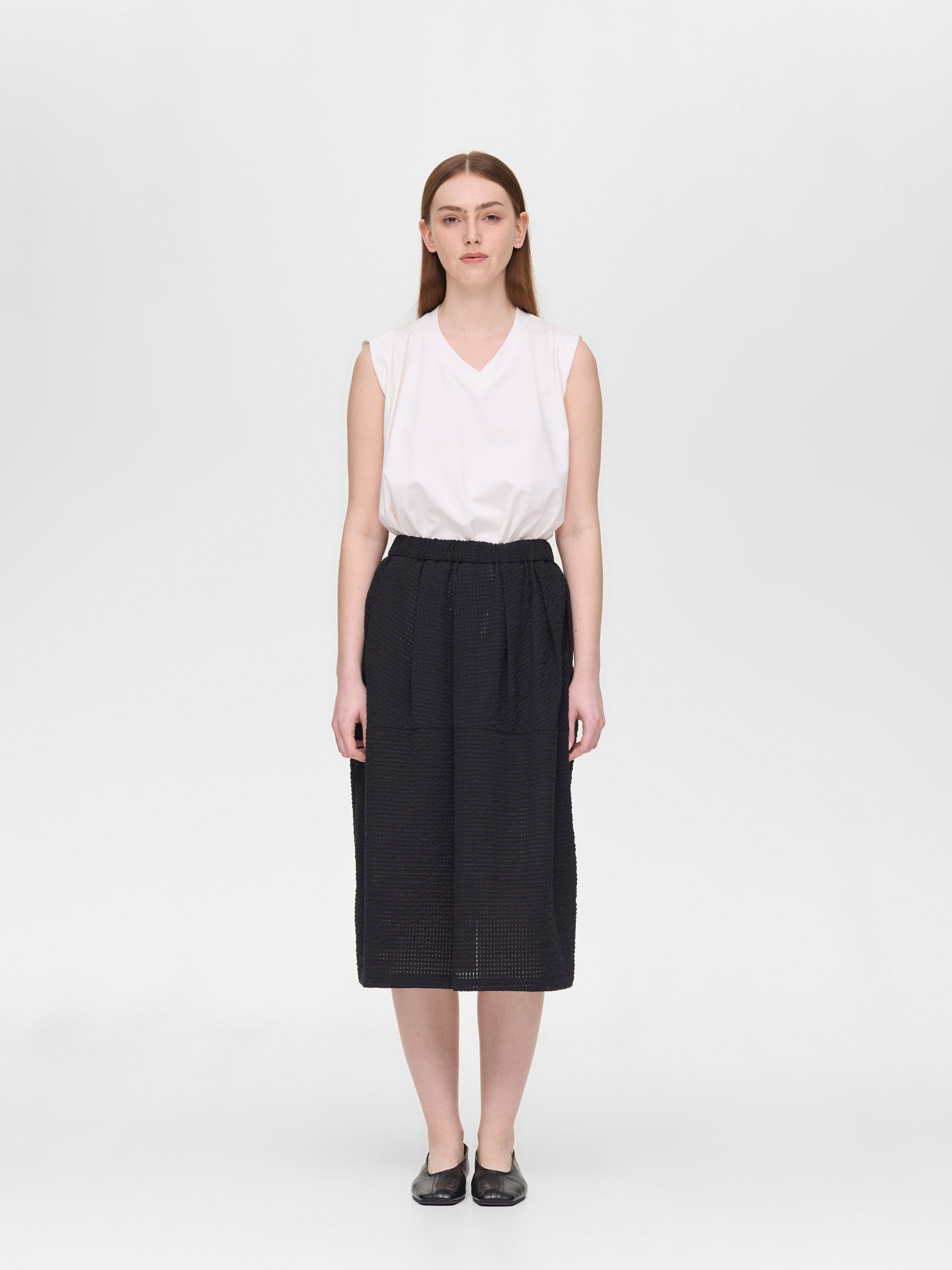 karami check tuck cocoon SK | 2-260115 – mizuiro ind
