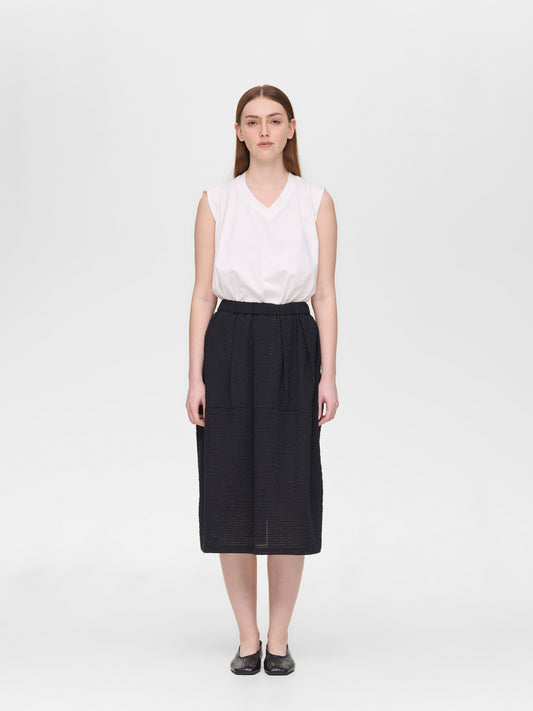 karami check tuck cocoon SK | 2-260115