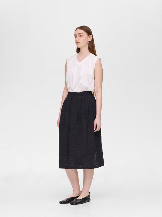 karami check tuck cocoon SK | 2-260115