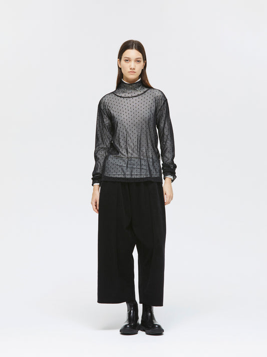 mesh dots high neck P/O | 3-210045