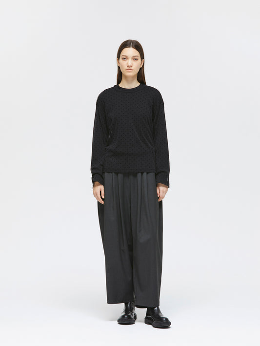 mesh dots crew neck P/O | 3-210046