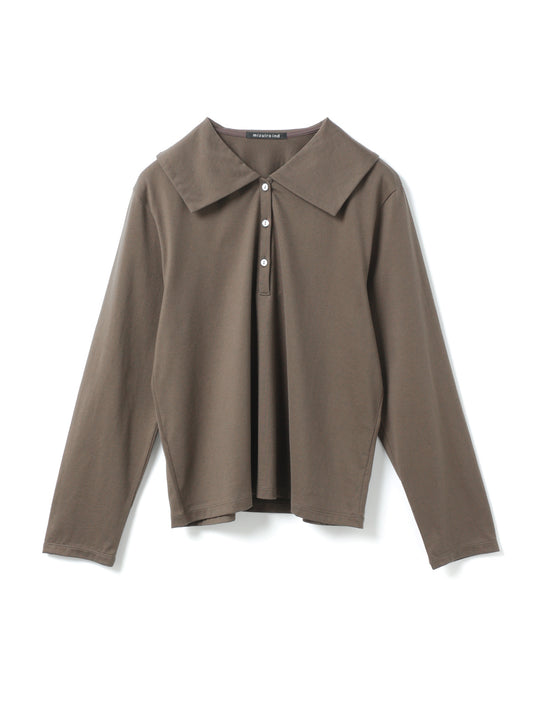 wide collar polo shirt | 3-210053