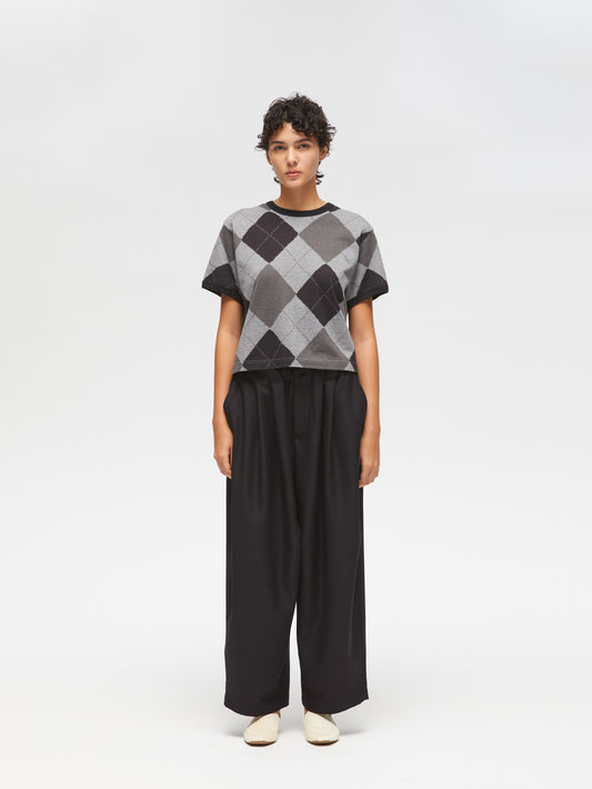 argyle print T shirt | 3-210058