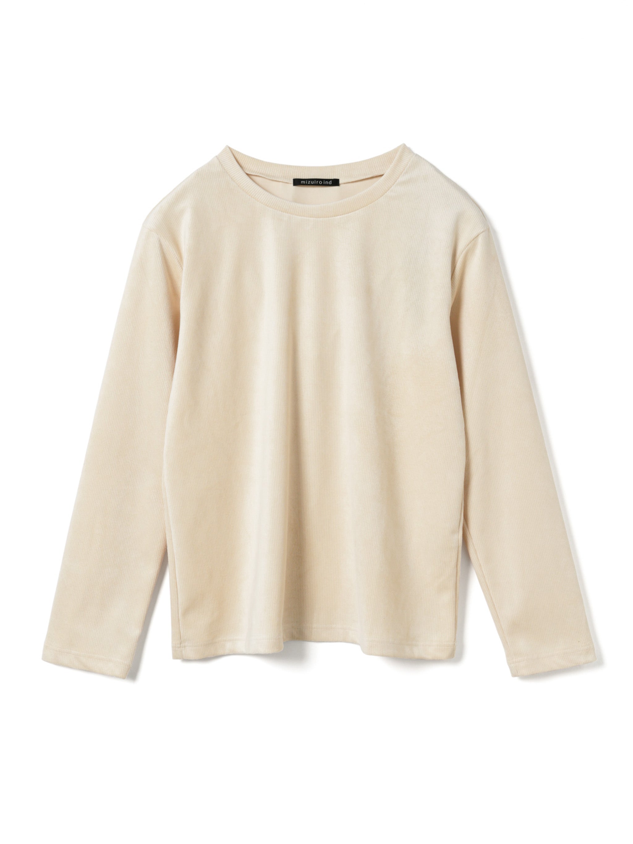 pique long slv crew neck T | 3-210065 – mizuiro ind