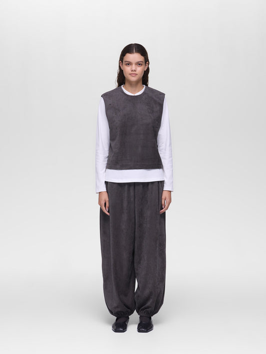 velour print vest | 3-210066