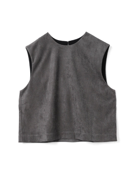 velour print vest | 3-210066