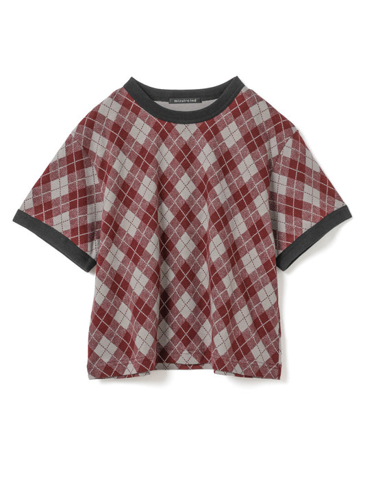 argyle print T | 3-210075