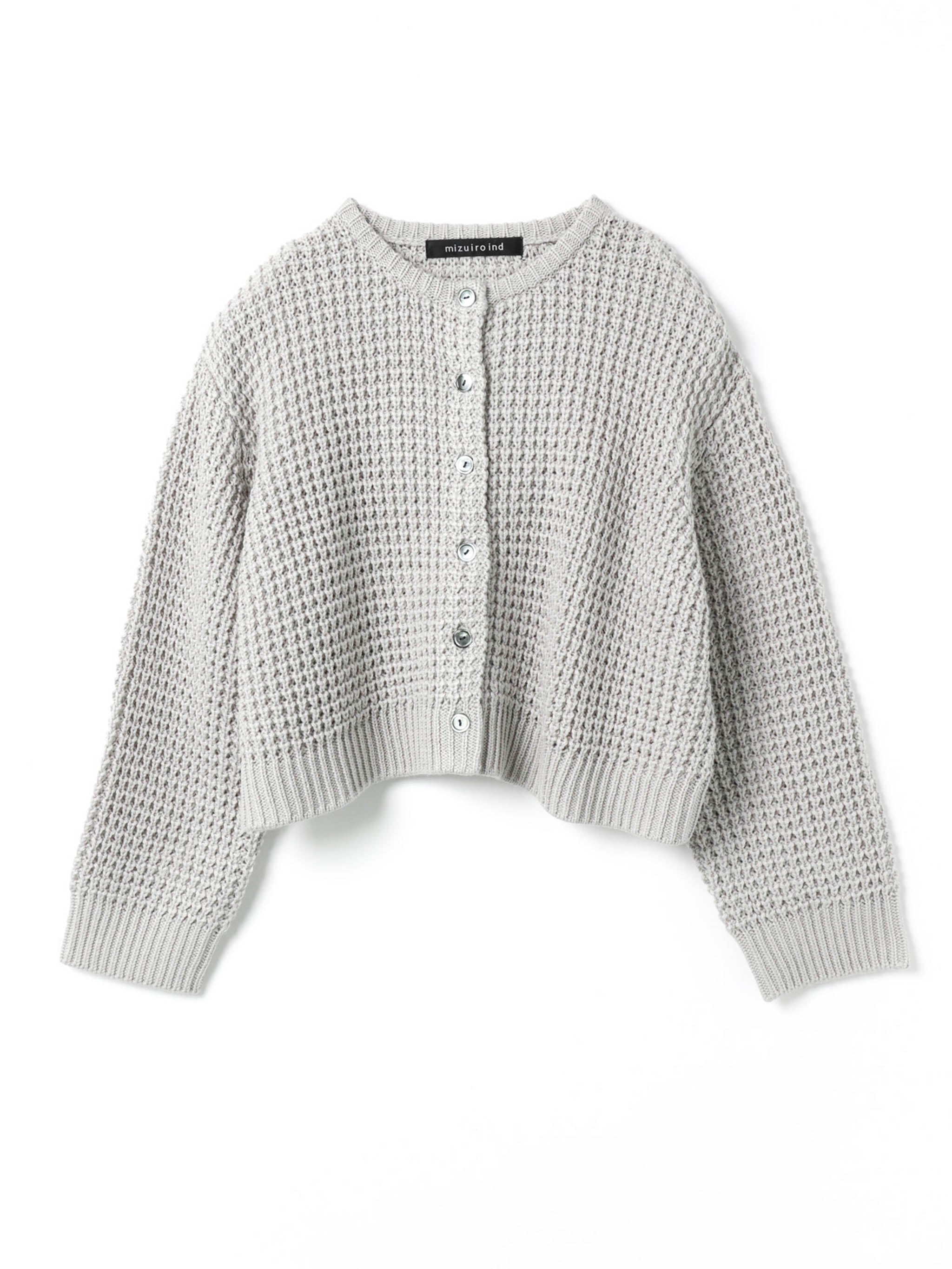 WOMEN'S】mizuiroind[ミズイロインド]ワッフルニット