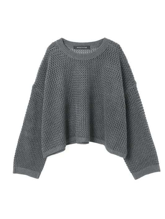 mesh crew neck P/O | 3-220065