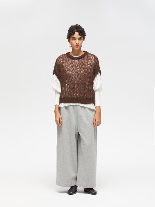 hairly cocoon wide vest | 3-220085