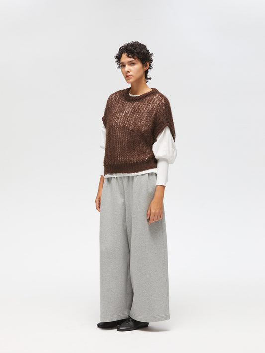 hairly cocoon wide vest | 3-220085