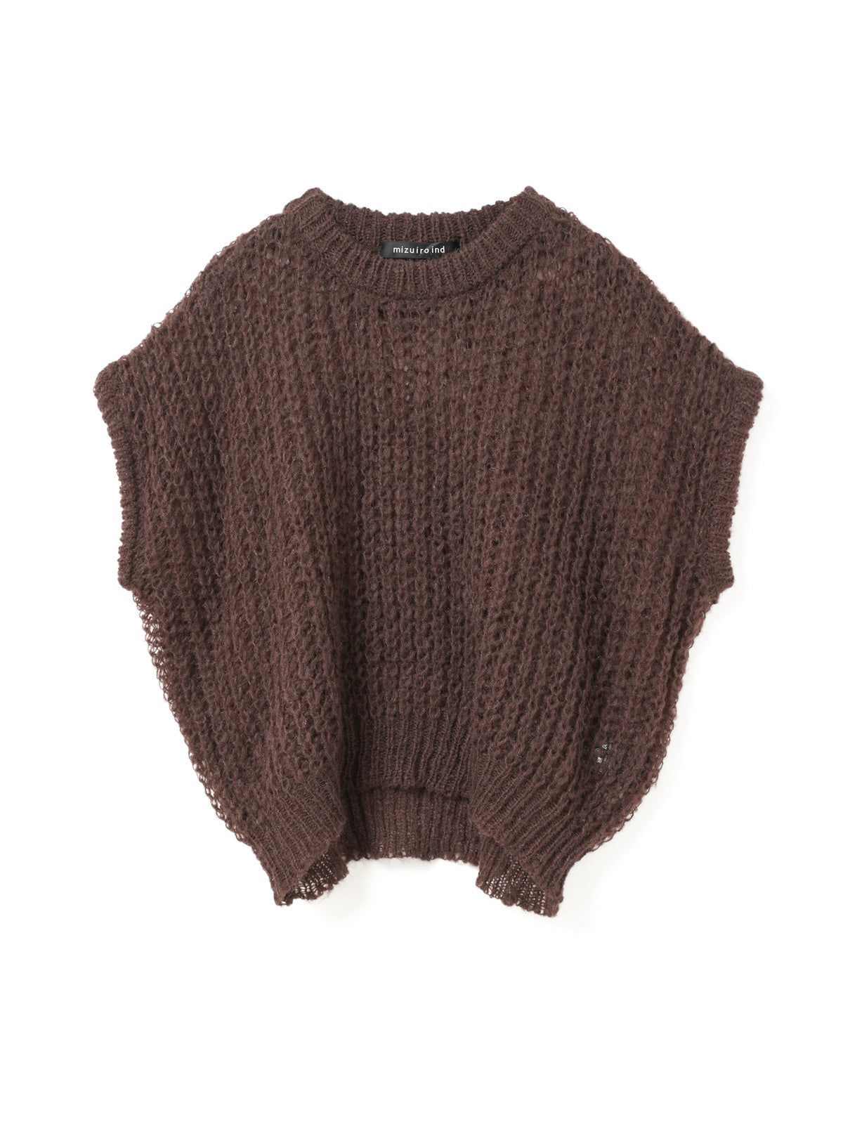 hairly cocoon wide vest | 3-220085 – mizuiro ind