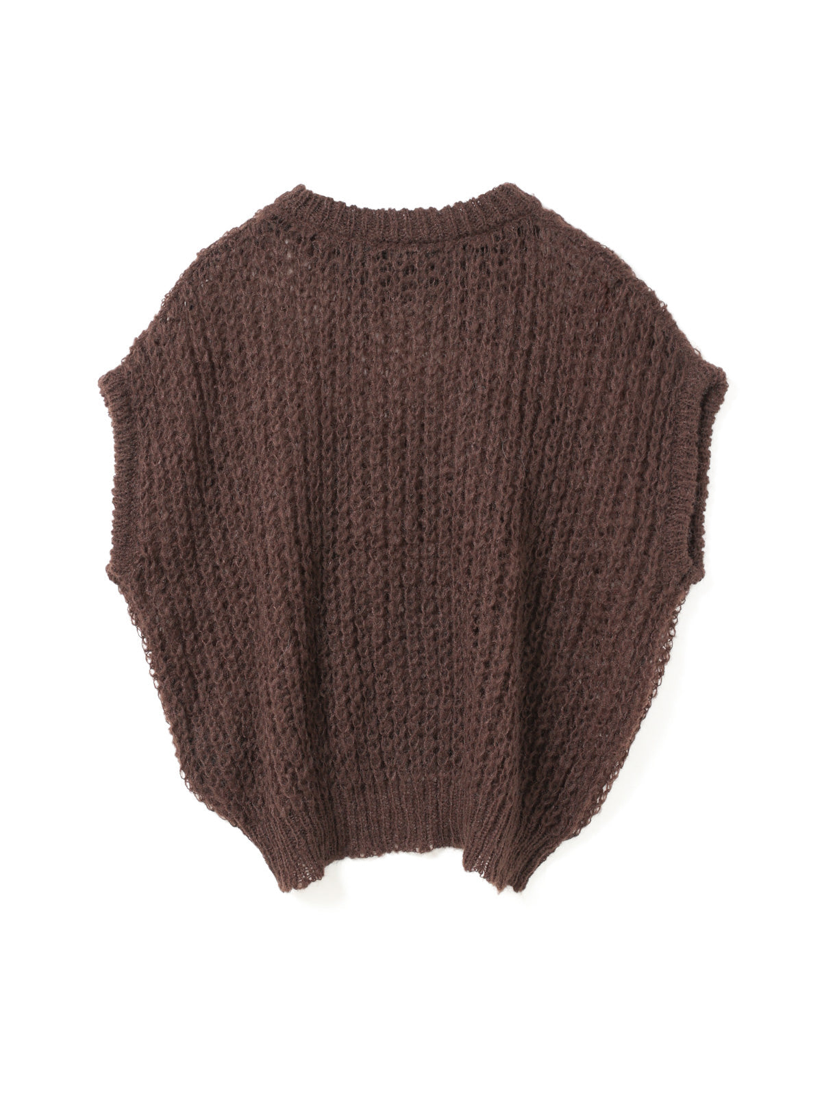 hairly cocoon wide vest | 3-220085 – mizuiro ind