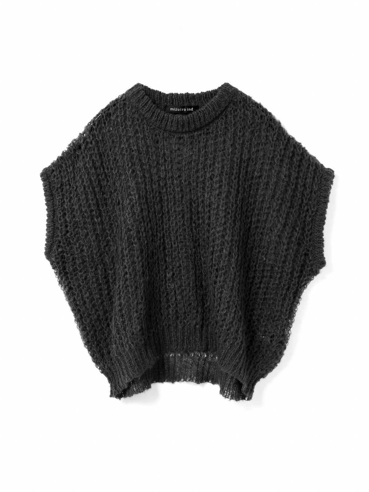 hairly cocoon wide vest | 3-220085 – mizuiro ind
