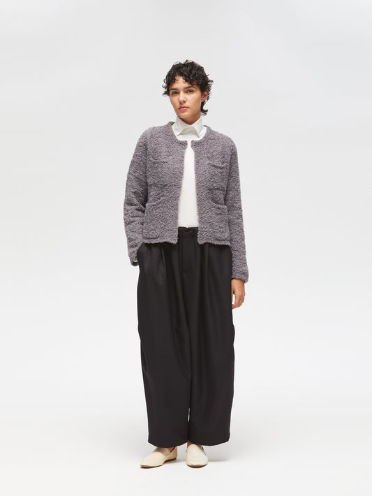 hairly crew neck C/D with pockets | 3-220100
