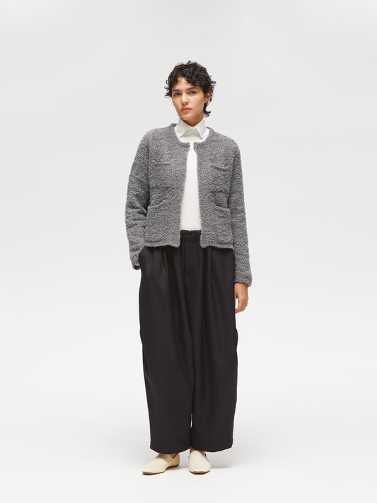 hairly crew neck C/D with pockets | 3-220100