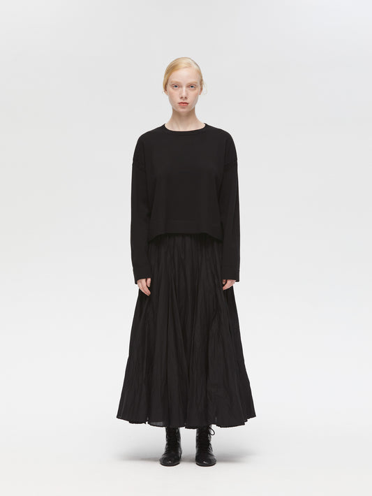 crew neck wide knit crochet | 3-220101