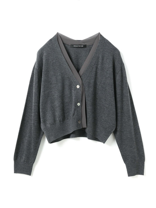 chiffon frill V neck C/D | 3-220111