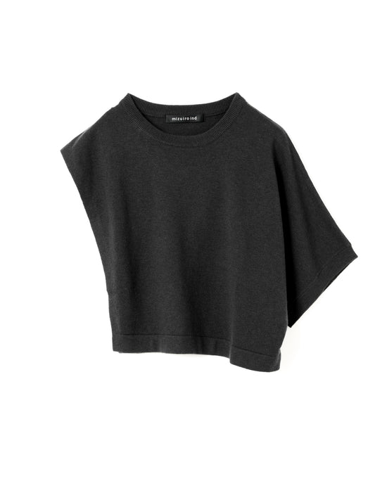 asymmetry crew neck P/O | 3-220163