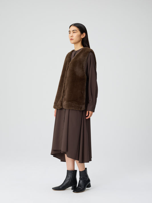 eco fur gilet | 3-230021