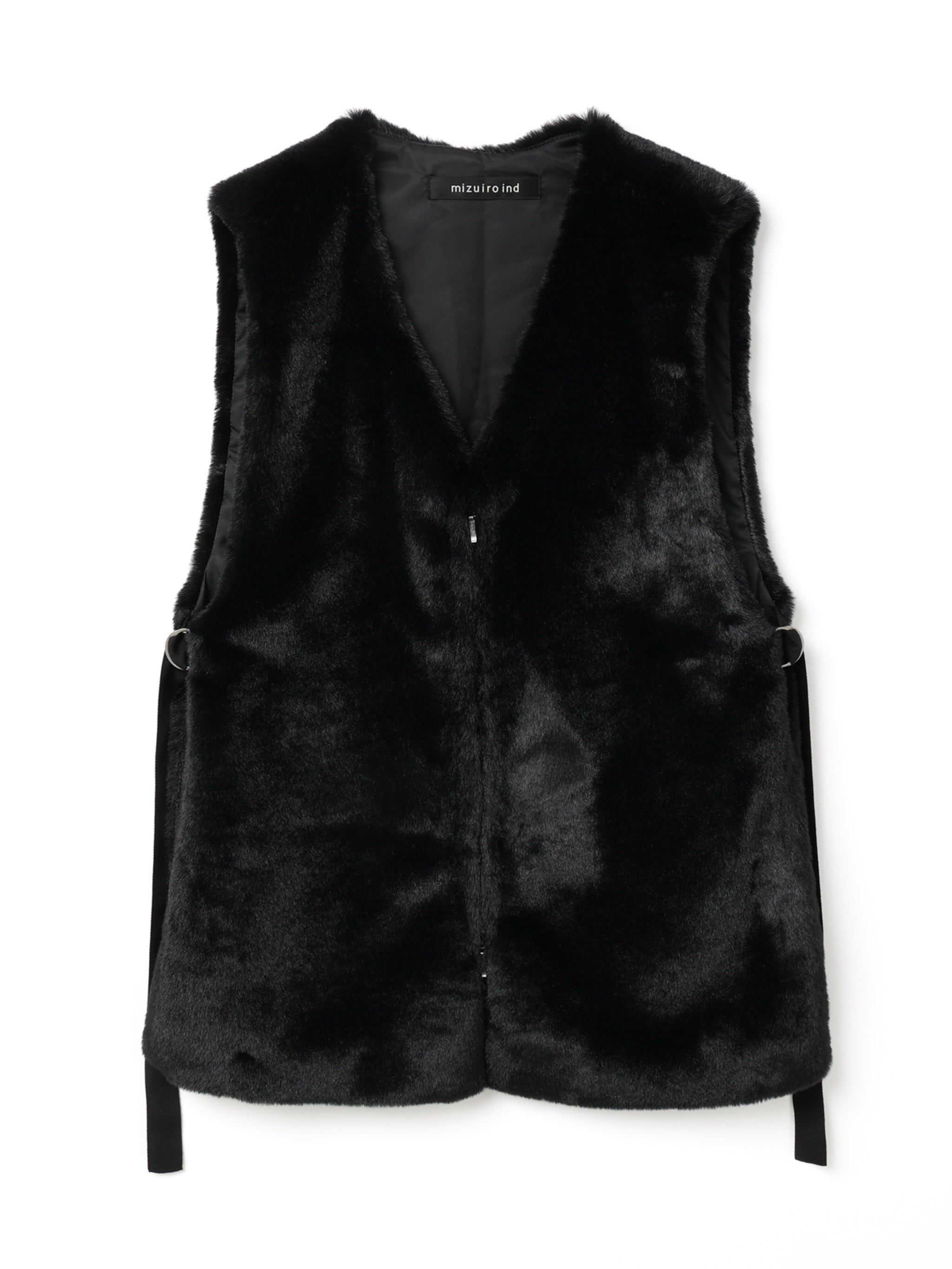 eco fur gilet | 3-230021 – mizuiro ind