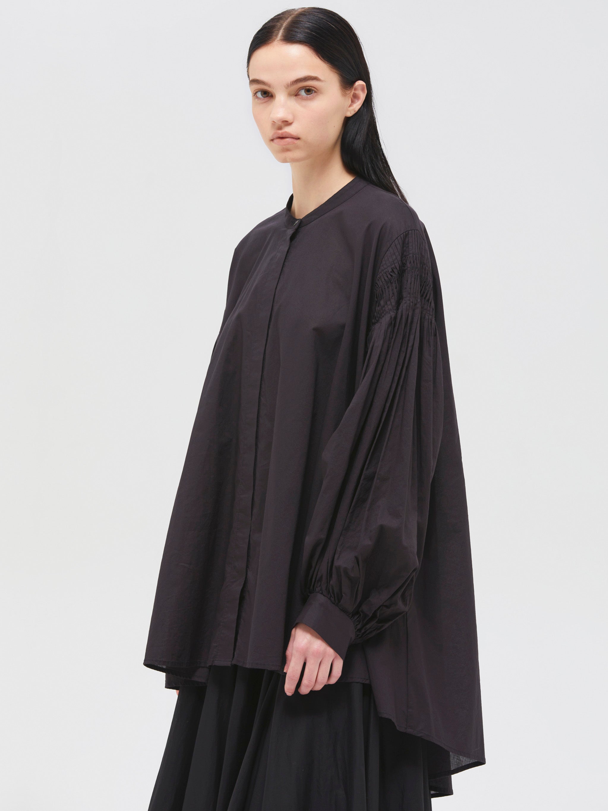 pin tucked puff slv shirt | 3-230043 – mizuiro ind
