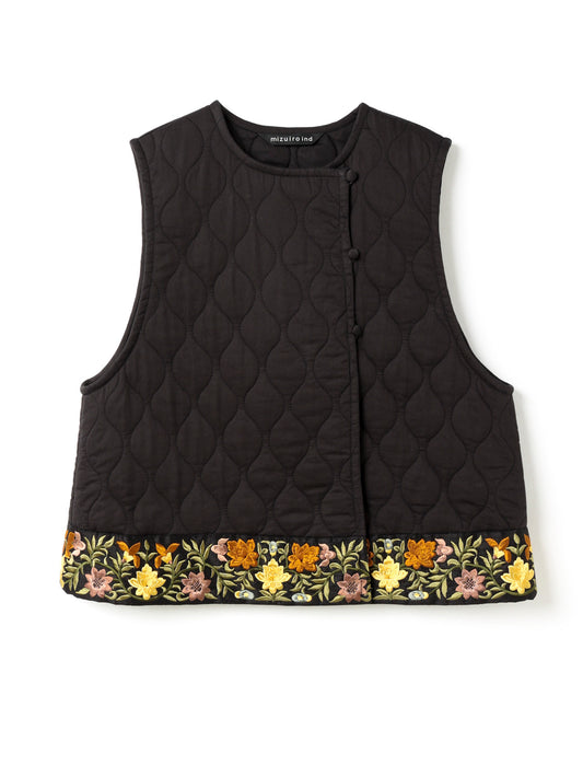 quilting embroidary tape vest | 3-230055