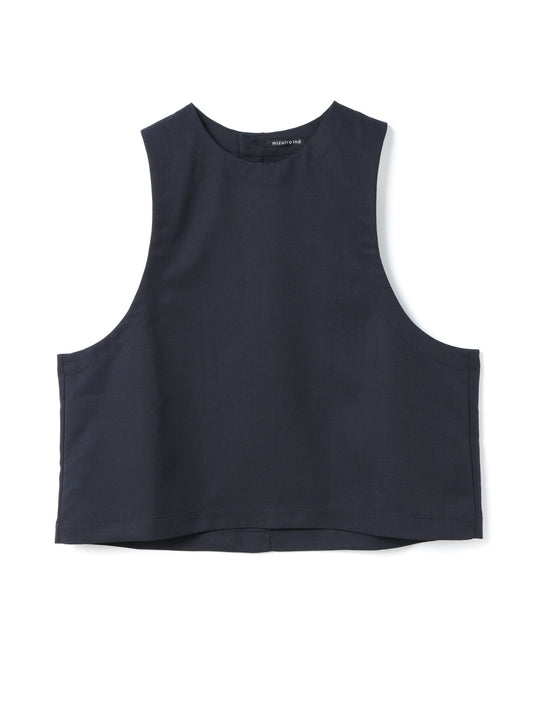 crew neck short vest | 3-230071