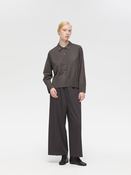 pleats hem shirt | 3-230088