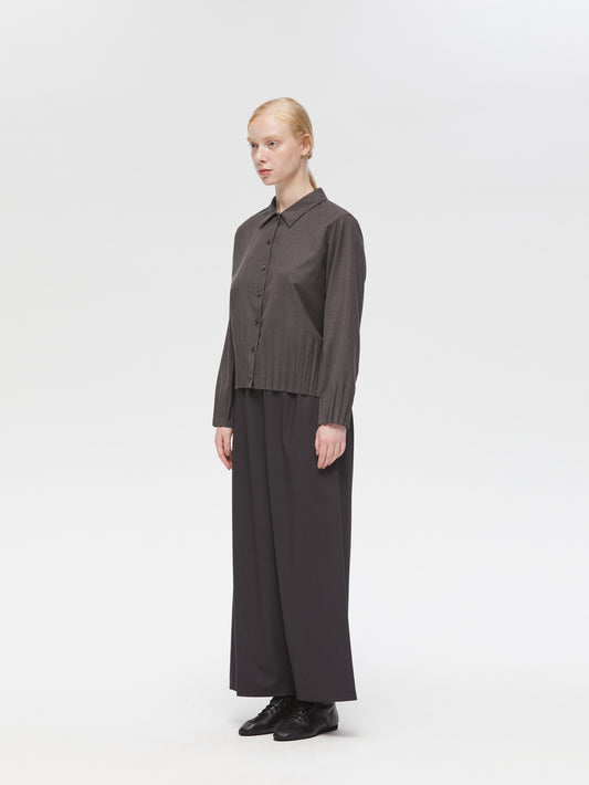 pleats hem shirt | 3-230088