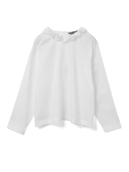frill collar P/O shirt  | 3-230112