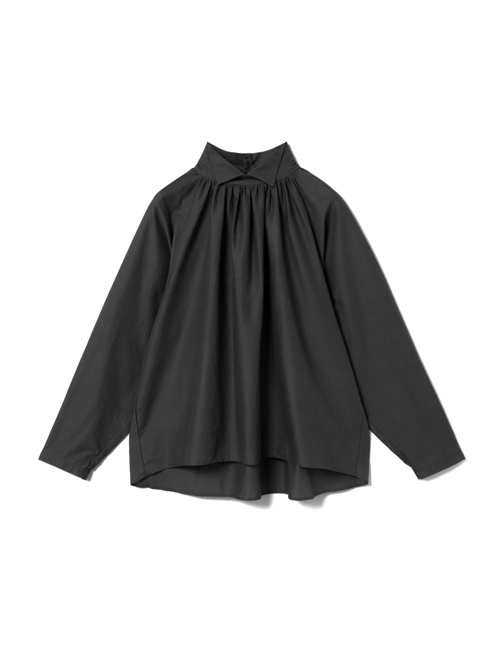 stand shirt collar gathered shirt | 3-230098 – mizuiro ind