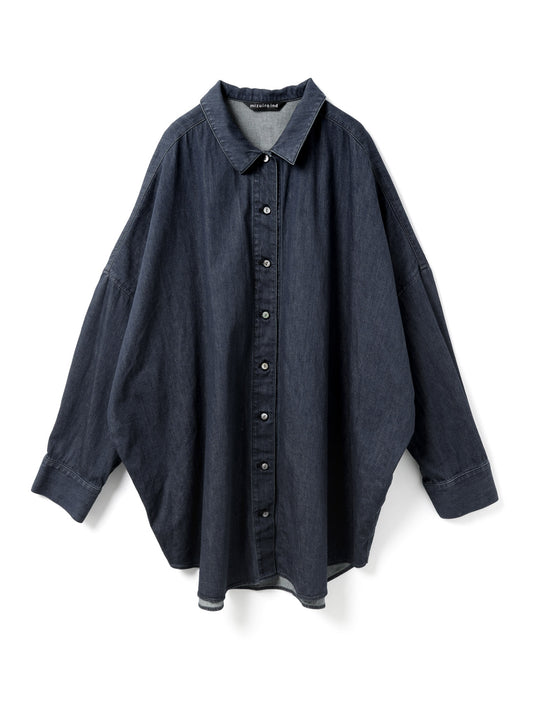 denim wide shirt | 3-230101