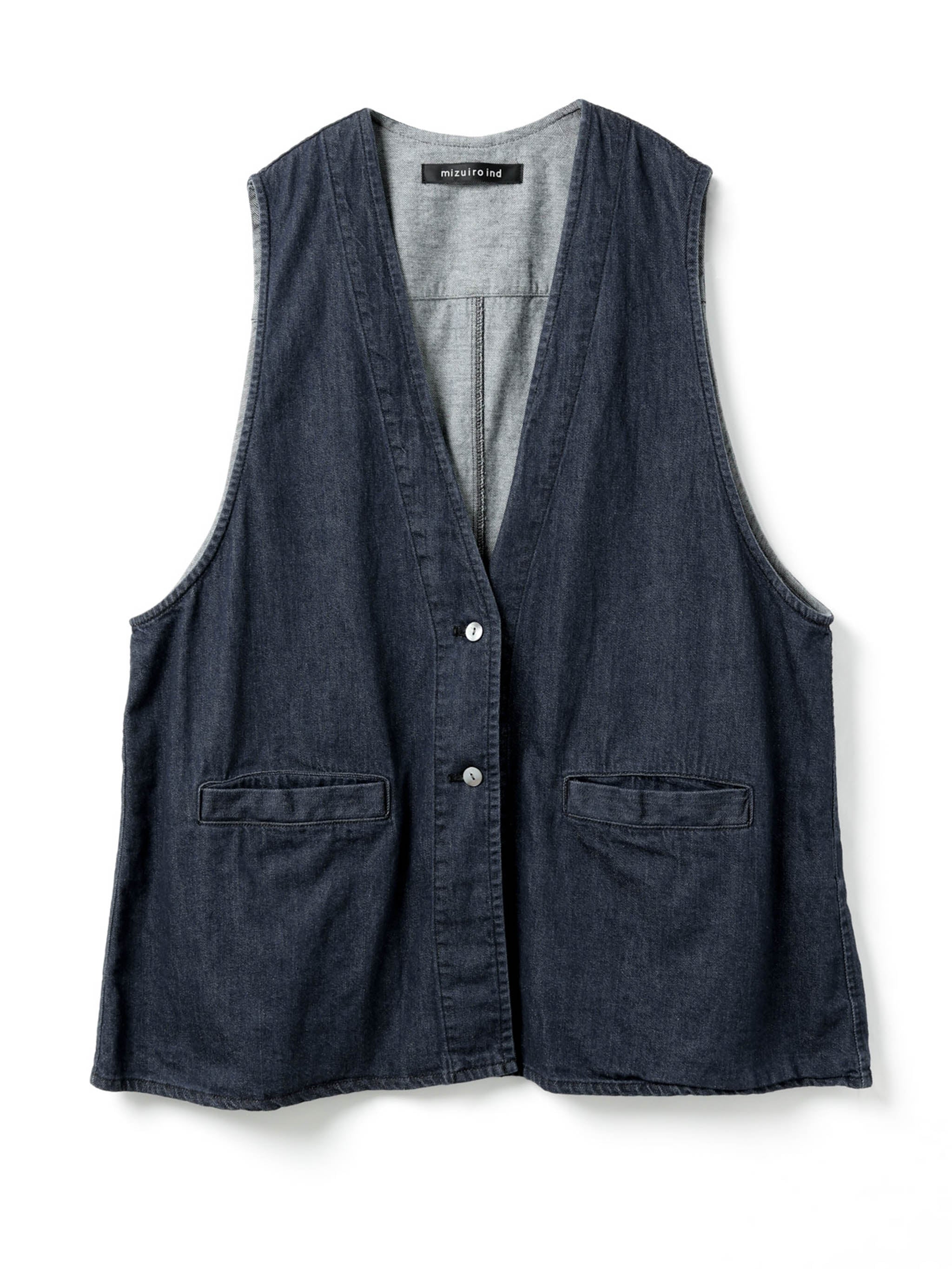 denim vest | 3-230102 – mizuiro ind