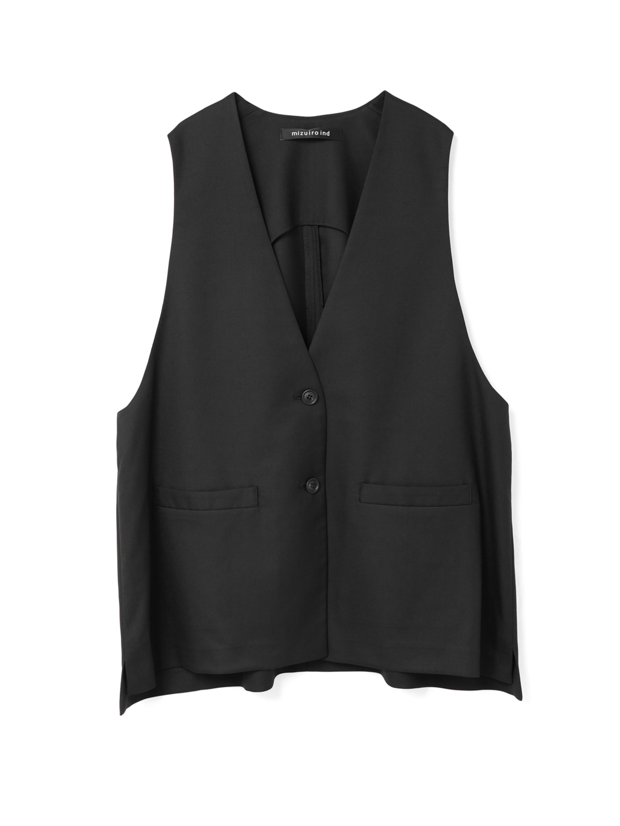 mizuiro ind ダウンベスト deep V neck wide vest | 3-230108 – mizuiro ind