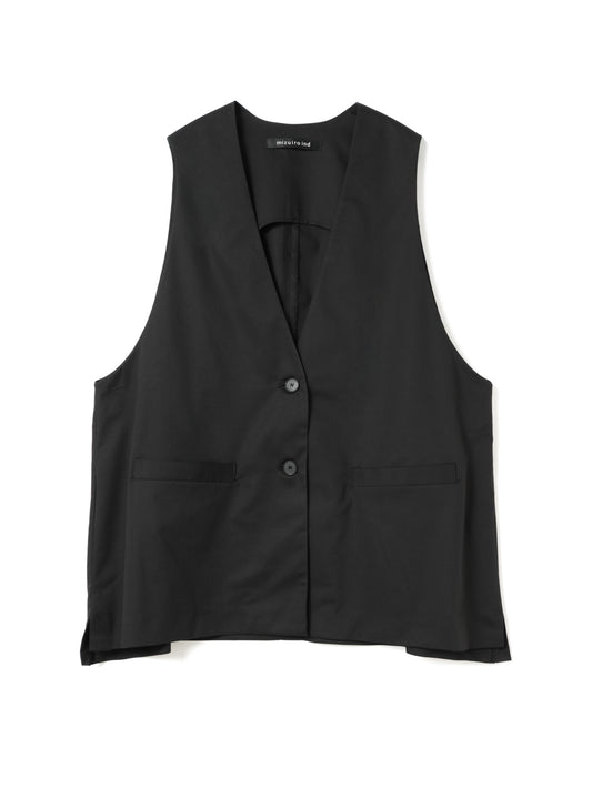 deep V neck wide vest | 3-230144