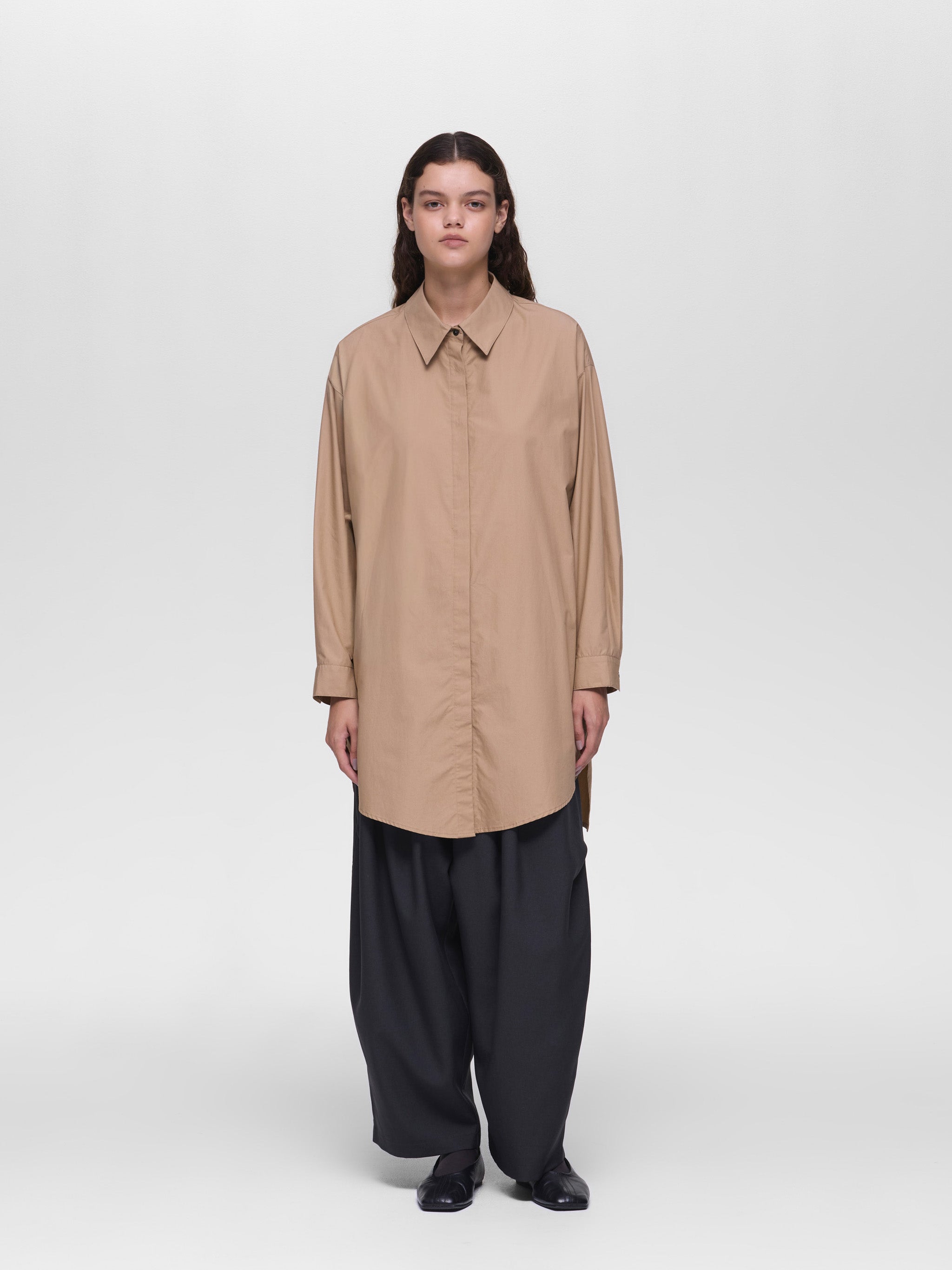 おか様 box cut shirt | 3-230149 – mizuiro ind