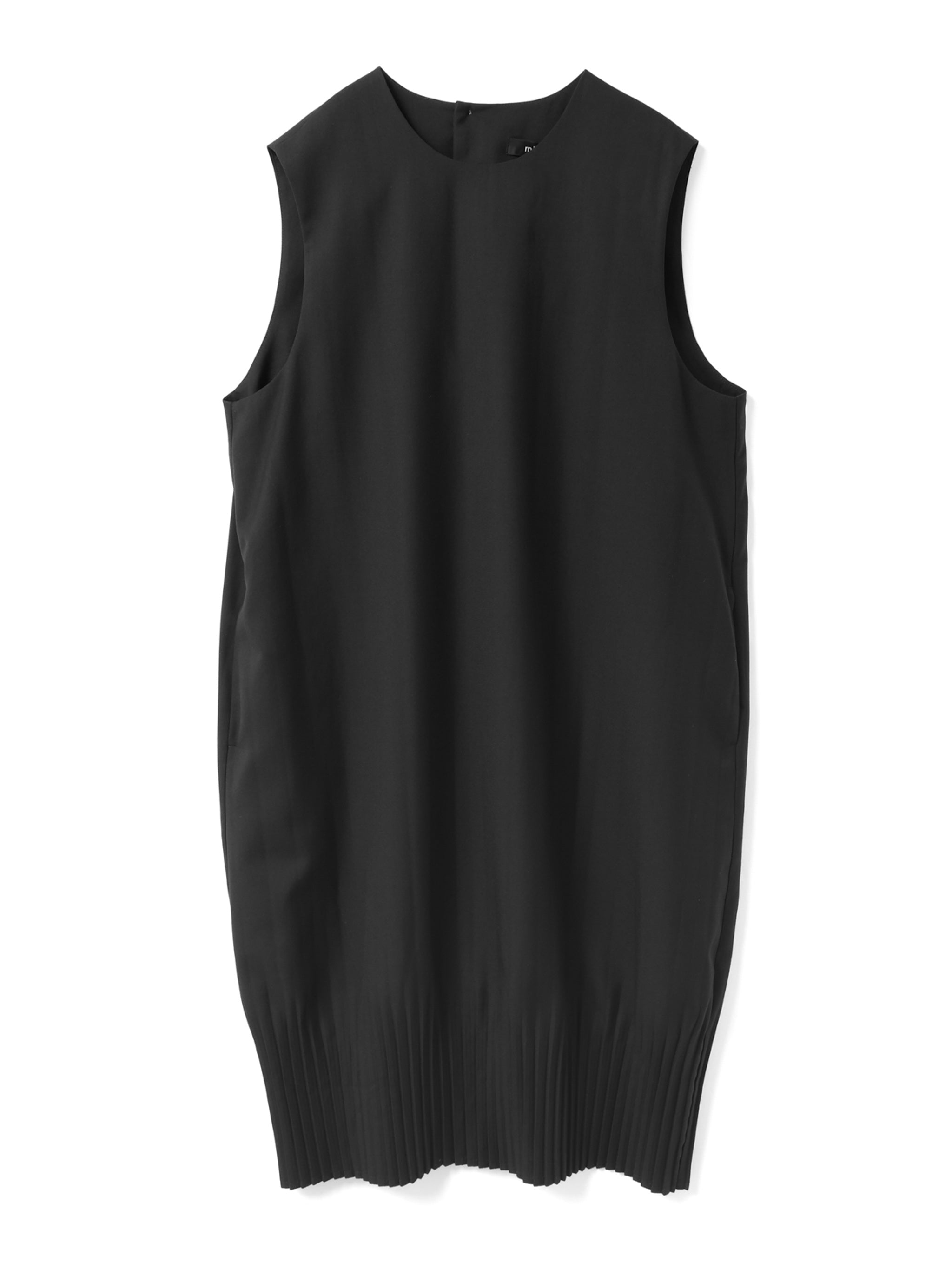 23AW✨極美品✨ミズイロインド ピンタックロングワンピース ブラック 洗える 23AW✨極美品✨ミズイロインド ピンタックロングワンピース